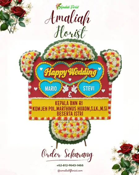 Papan Bunga Pernikahan Randublatung